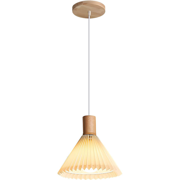 KCO Vintage White Pleated Pendant Light (L7205)