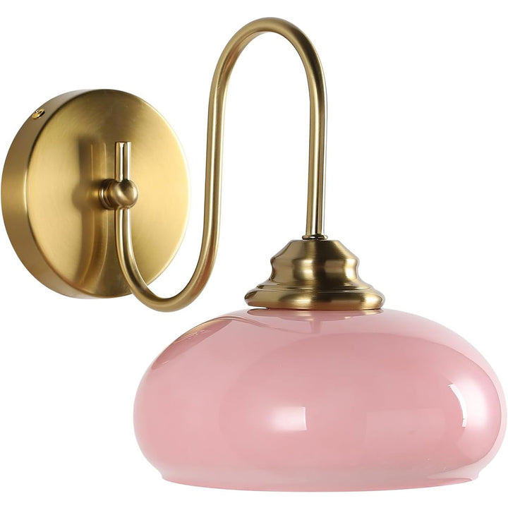 KCO Vintage Gold Wall Sconce 1 Light Bathroom Vanity Light (W8090)