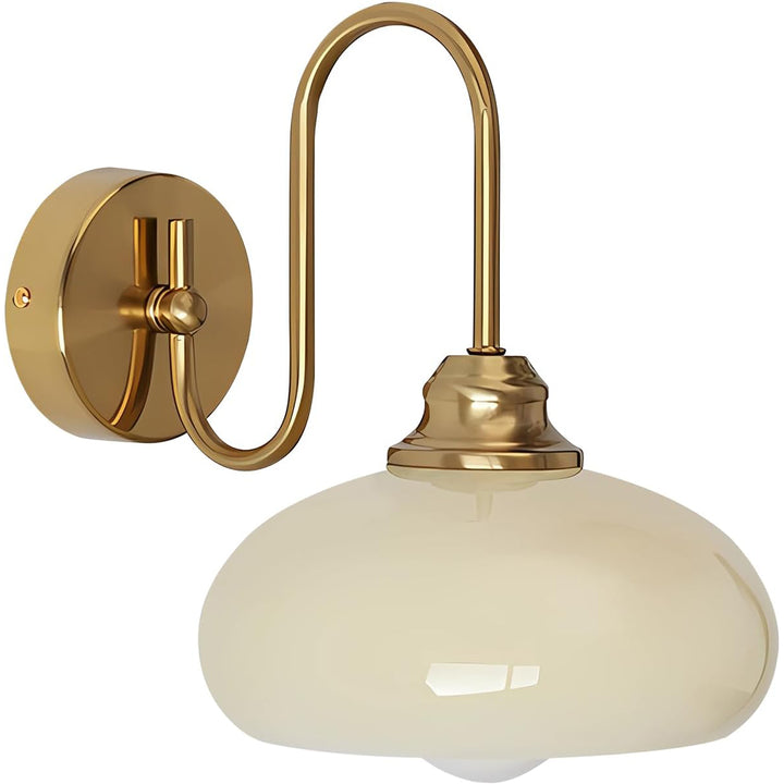 KCO Vintage Gold Wall Sconce 1 Light Bathroom Vanity Light (W8090)