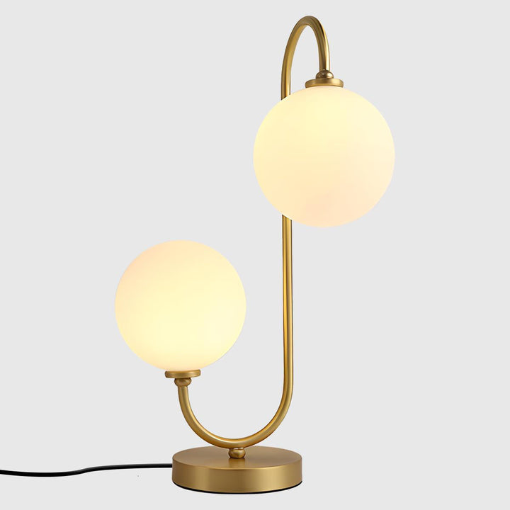 KCO Bedside Table Lamp with 2 Glass Globes (T0006)