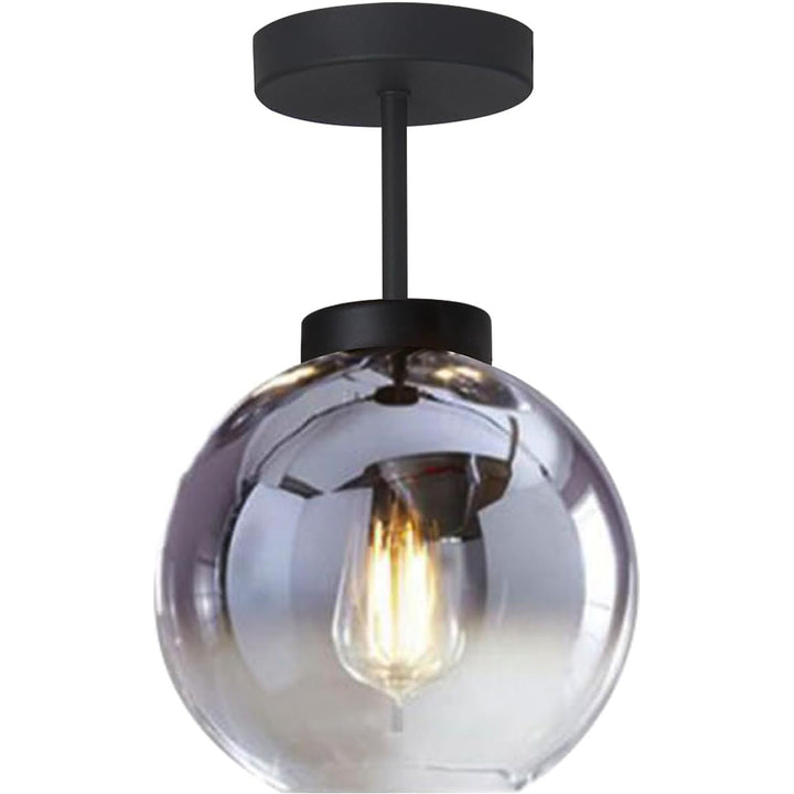 KCO Mid Century Modern Flush Mount Ceiling Light Small Glass Globe Hallway Light Fixture (C9050)