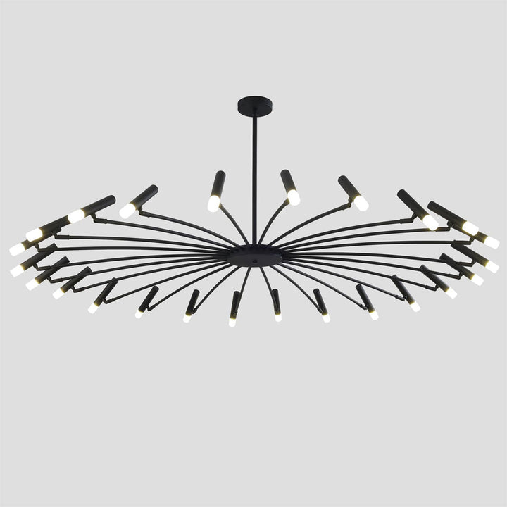 KCO Modern LED Sputnik Chandelier Matte Black Chandelier Light Fixture Farmhouse Kitchen Light (L7193)