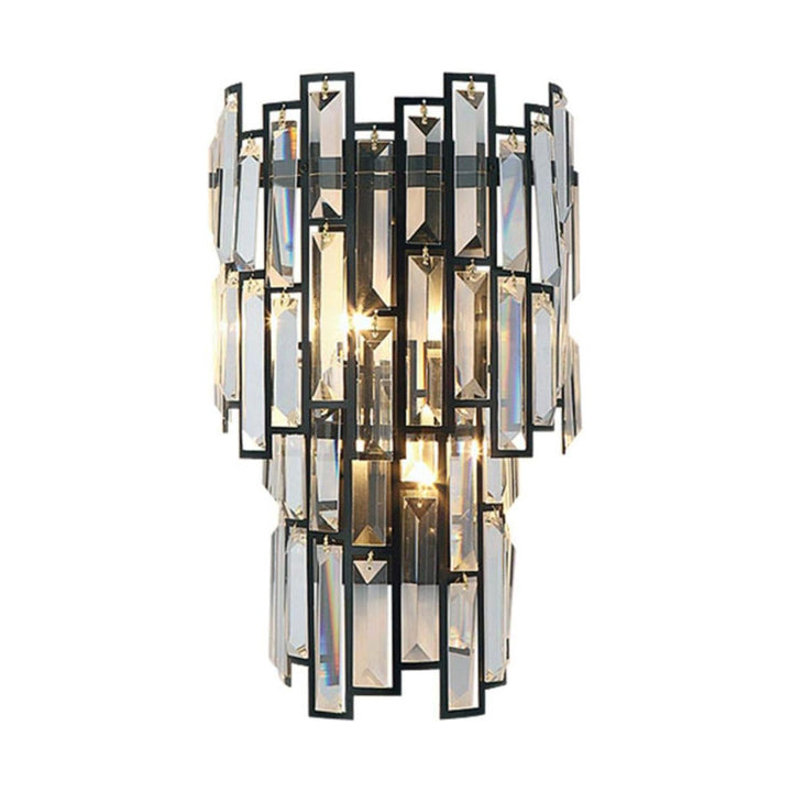 KCO Black Stripe Crystal Wall Sconce Light for Bedside (W8063)