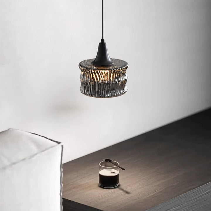 KCO Minimalist Black Glass Pendant Light (L7201)