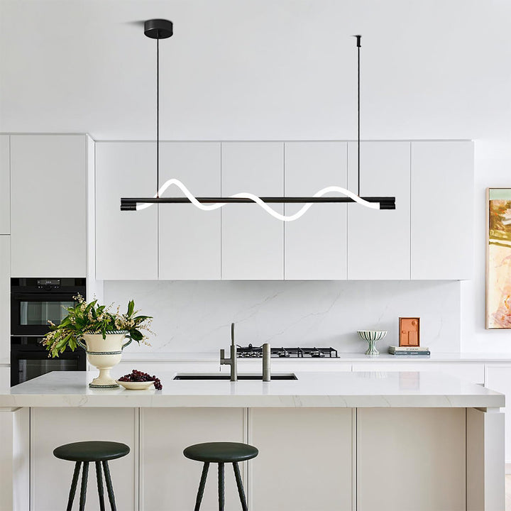 KCO LED Linear Pendant Light Modern Sputnik Linear Chandelier (L7212)