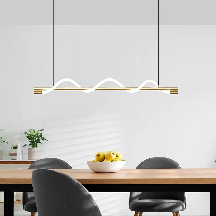 KCO LED Linear Pendant Light Modern Sputnik Linear Chandelier (L7212)