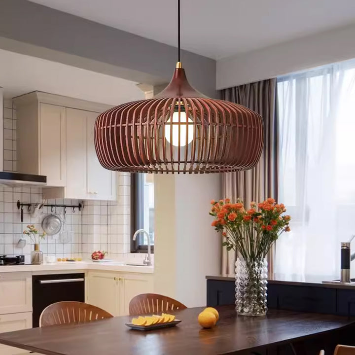 KCO Natural Wood Pendant Light for Kitchen Island (L7200)