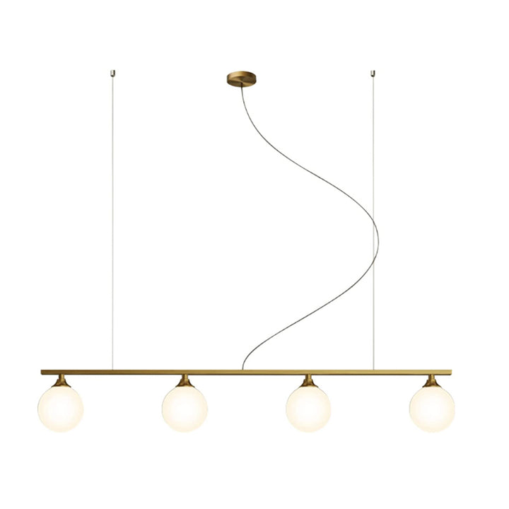 KCO Kitchen Island Light Gold Linear 4 Light Pendant Fixture (L7121)