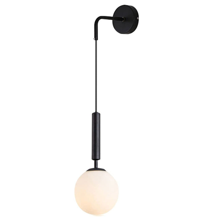 KCO Minimalist1-Light Glass Globe Wall Light with Adjustable Cord