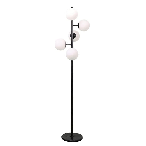 KCO Contemporary LED Standing Light 5-Light Glass Globe Floor Lamp