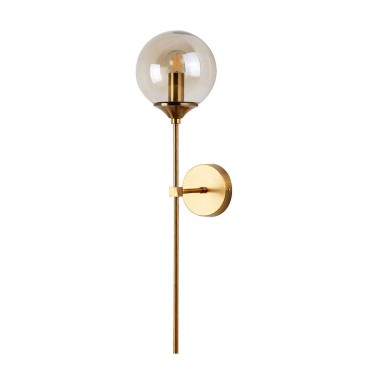 Amber Glass globe Wall Sconces