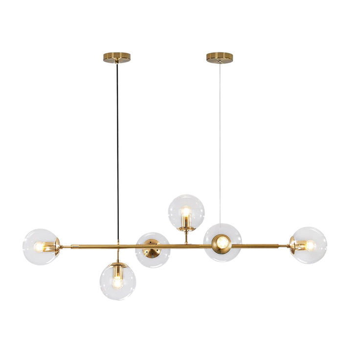 KCO 47.2 Wide Modern Liner 6-Light Chandelier with gold(L7085)