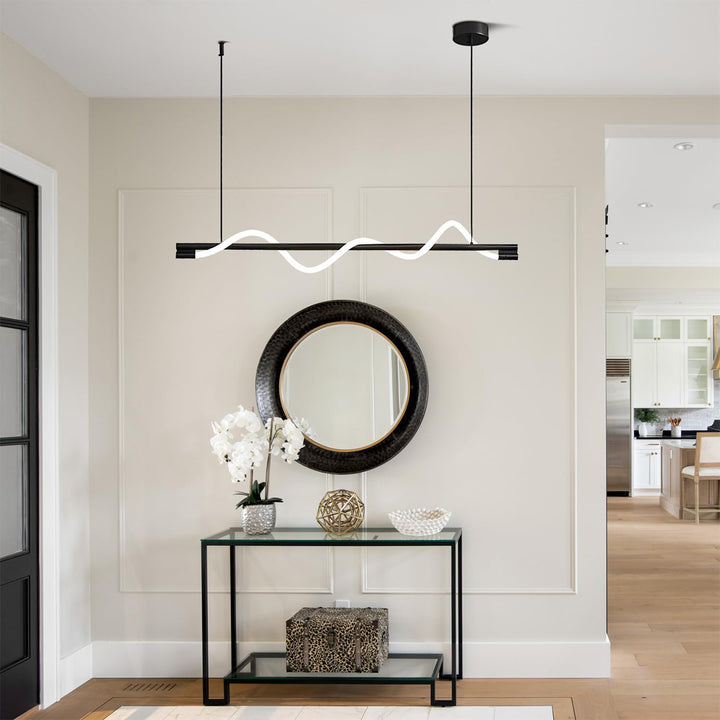 KCO LED Linear Pendant Light Modern Sputnik Linear Chandelier (L7212)