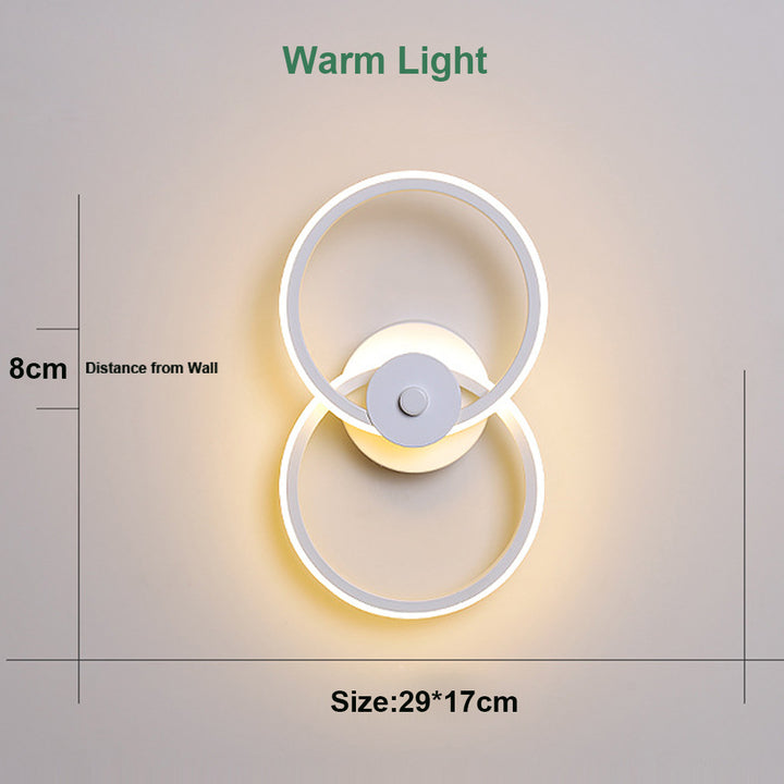 KCO Lighting white dual Loop LED Wall Sconce