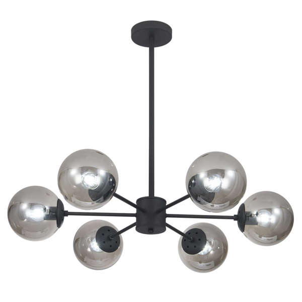 Black Globe Sputnik Chandelier