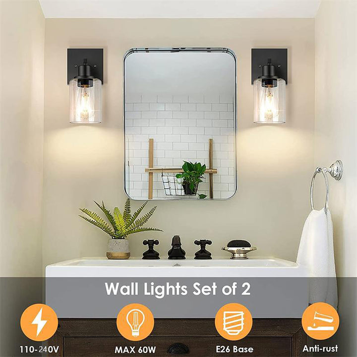 KCO 2-Lights Wall Sconces Bathroom Vanity Light for Mirror(W8054)