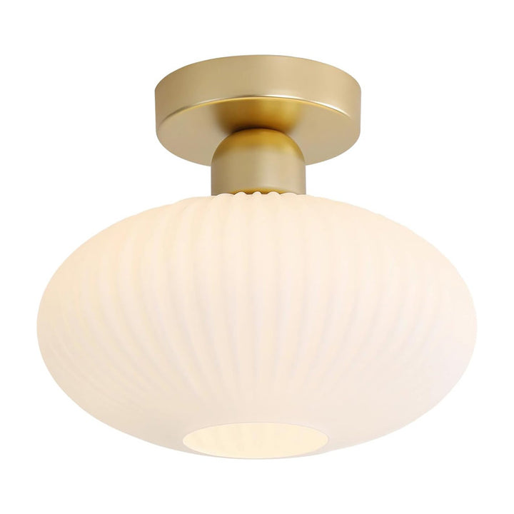 KCO Bedroom Gold Semi-Flush Mount Ceiling Light (C9042)