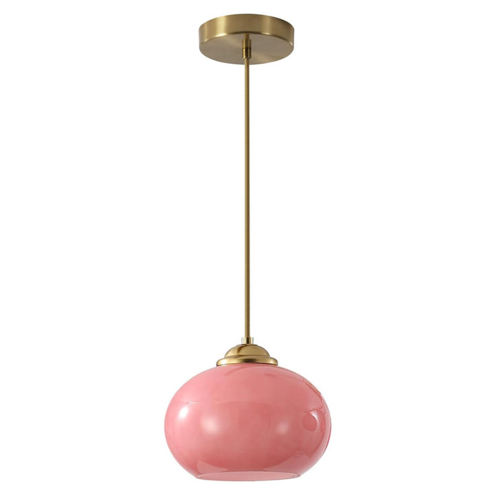 KCO Modern Adjustable Brass Ceiling Pendant Lighting with Yellow Lampshade (L7166)