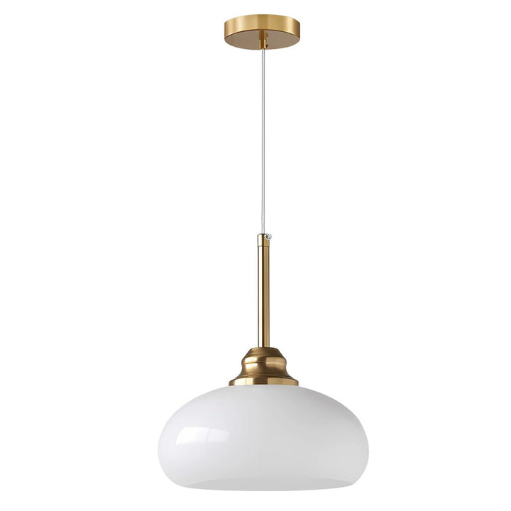 KCO Modern Adjustable Brass Ceiling Pendant Lighting with Yellow Lampshade (L7166)