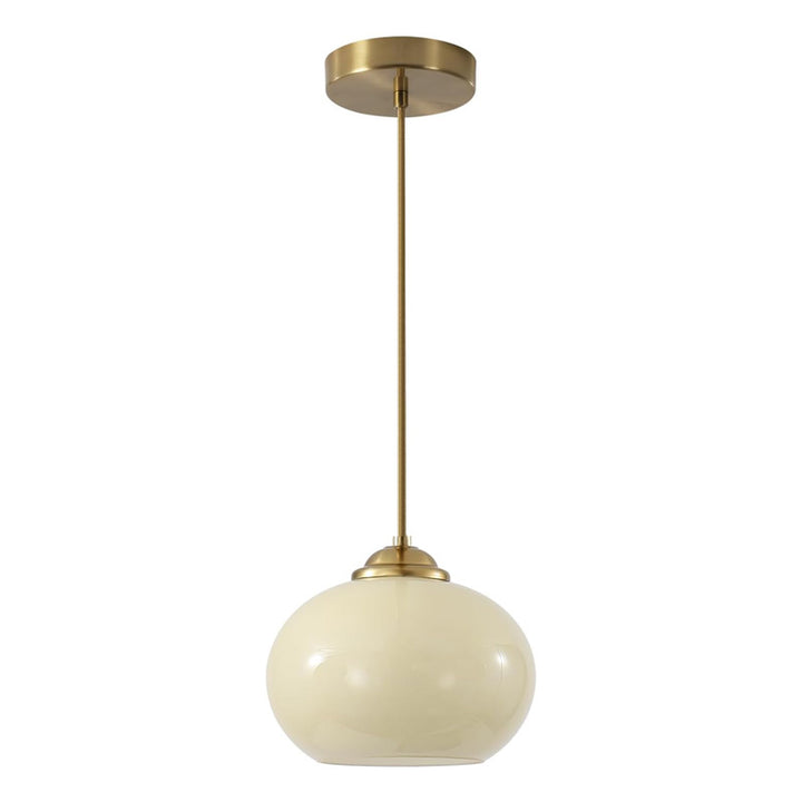 KCO Modern Adjustable Brass Ceiling Pendant Lighting with Yellow Lampshade (L7166)