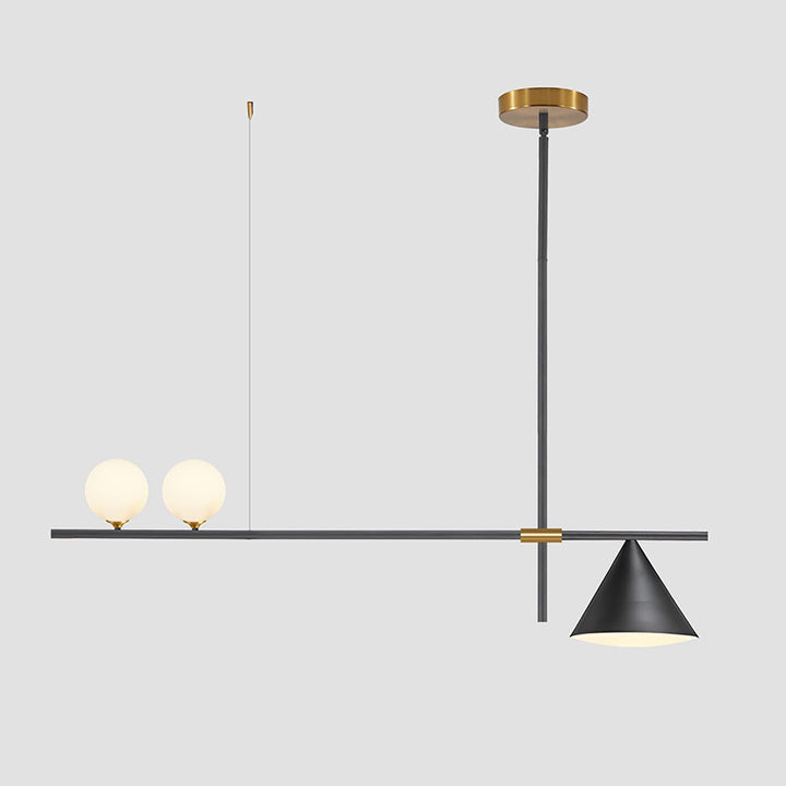 KCO Matte Black Linear Pendant Light Farmhouse Kitchen Island Rectangle Pendant Lighting (L7170)