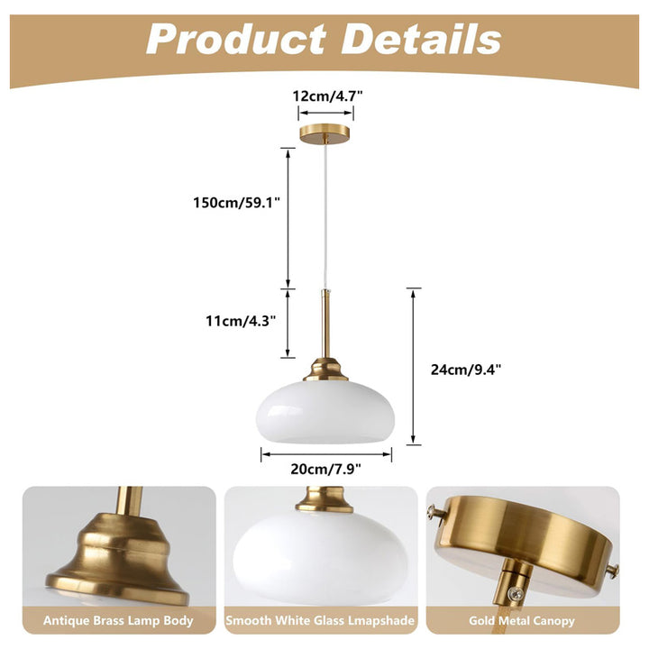 KCO Modern Adjustable Brass Ceiling Pendant Lighting with Yellow Lampshade (L7166)