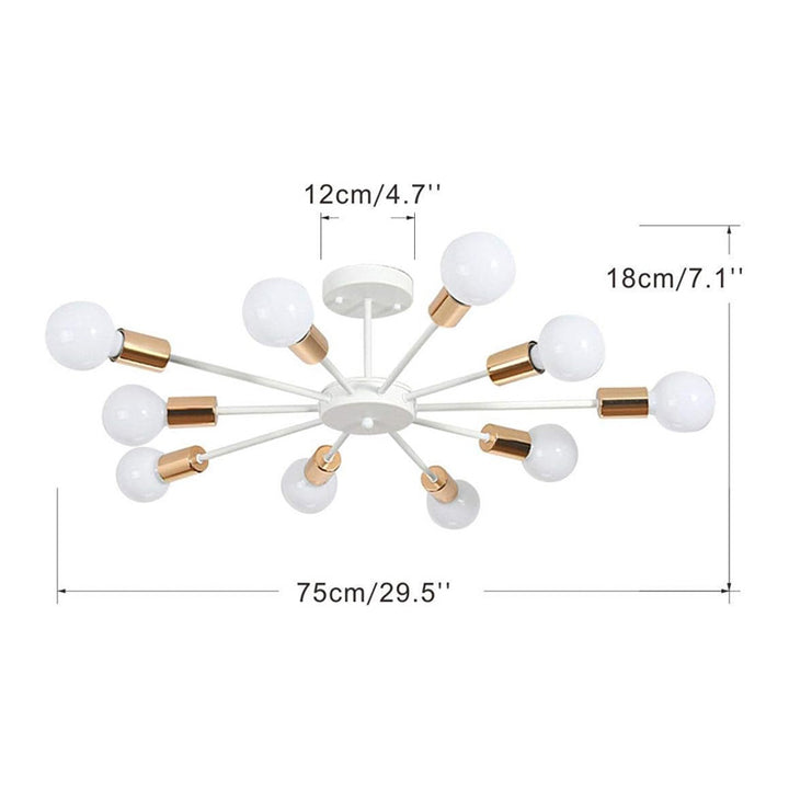 KCO Lighting 6-Light Sputnik Ceiling Lamp Chandelier(C9031)