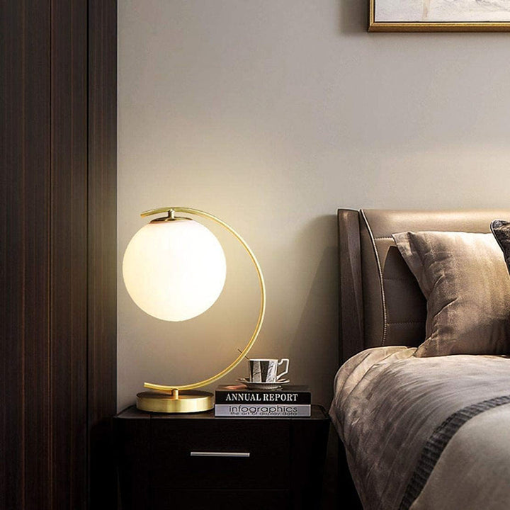 KCO Golden Bedside Arc Table Lamp Lighting (T0018)