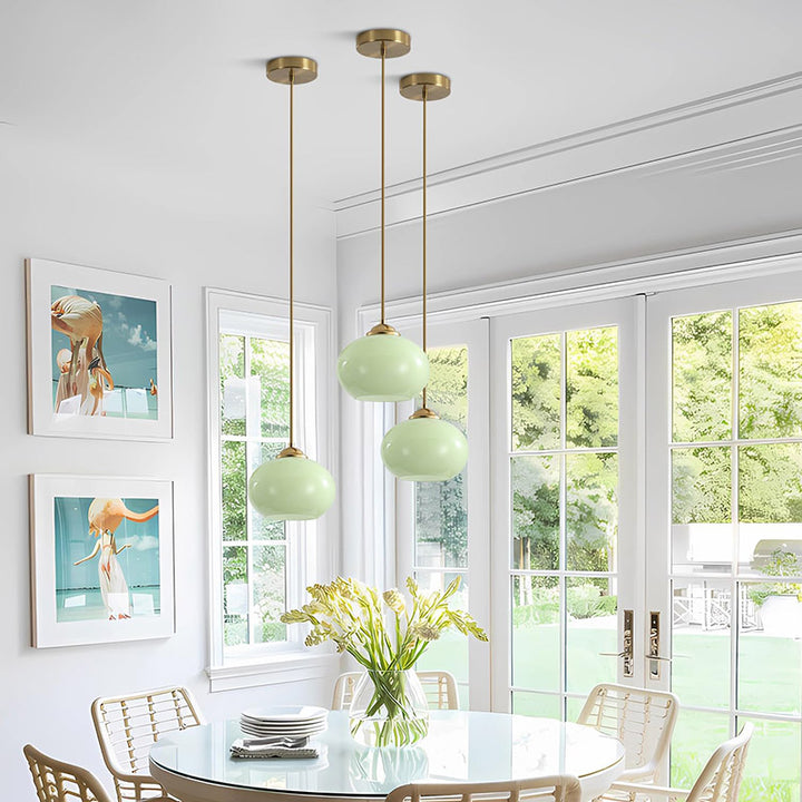 KCO Modern Adjustable Brass Ceiling Pendant Lighting with Yellow Lampshade (L7166)