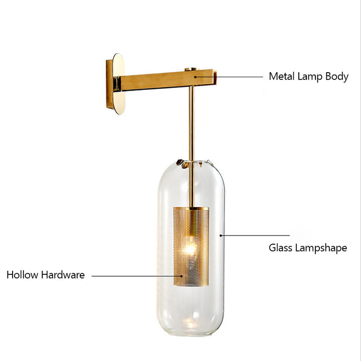 KCO Postmodern Golden Metal Aisle Lights Wall Sconce(W8055)