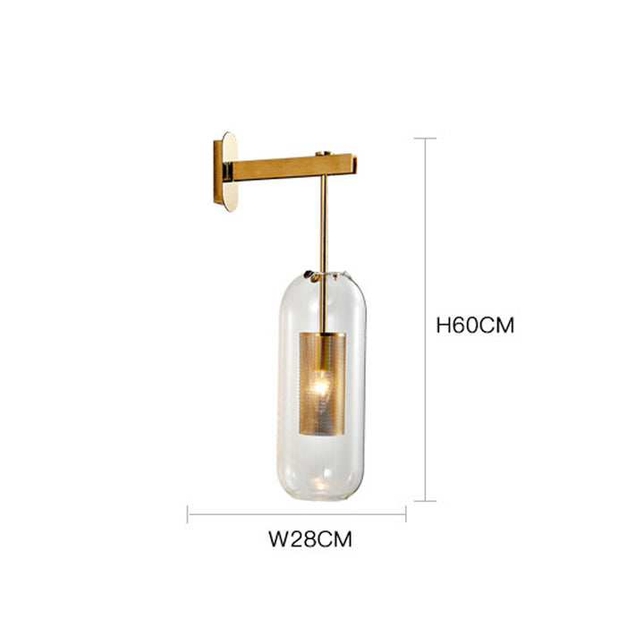 KCO Postmodern Golden Metal Aisle Lights Wall Sconce(W8055)