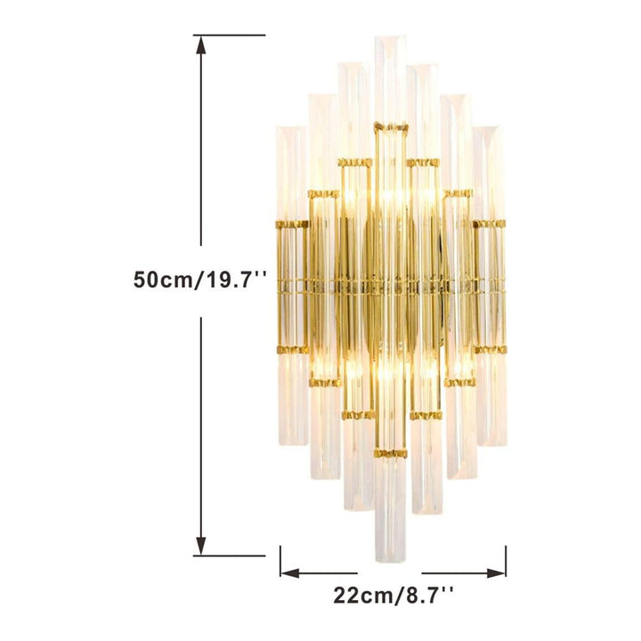 Modern Gold Crystal Wall Sconce 2 Pack (W8030)