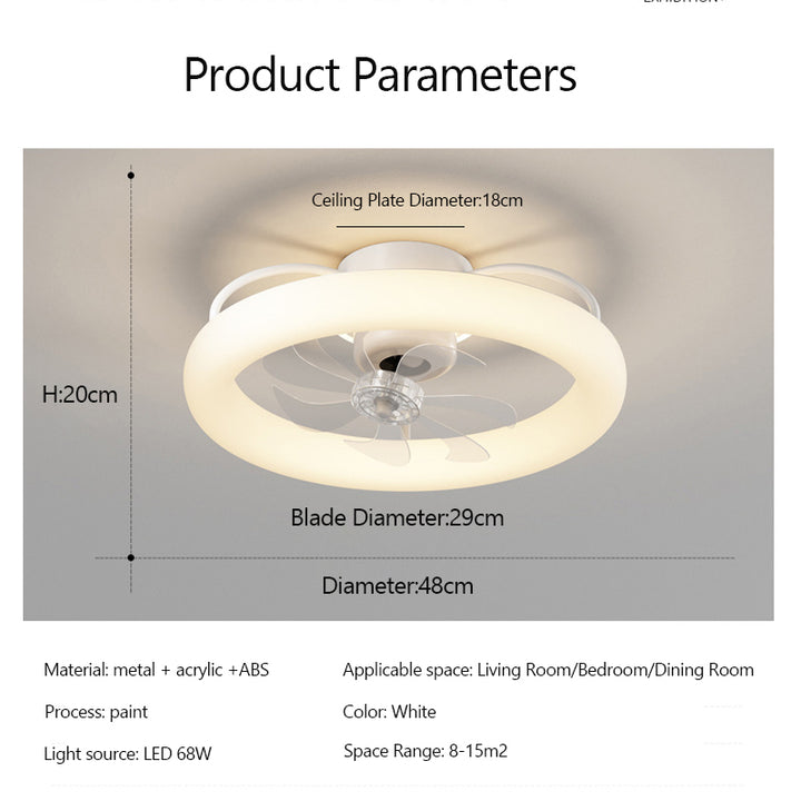 KCO Ceiling Fans with Dimmable LED Lights Reversible Blades(C9029£©