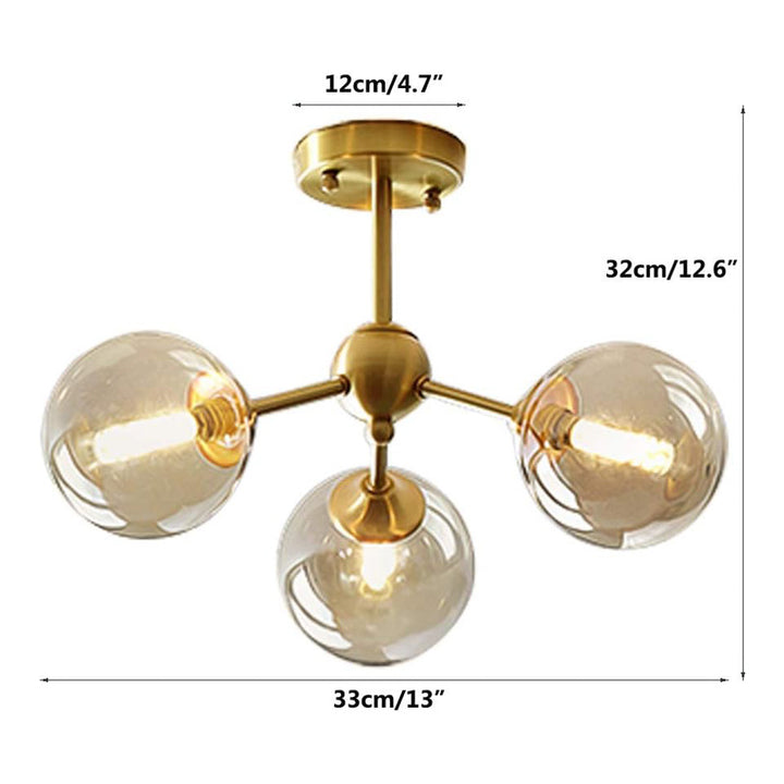 KCO Lighting Glass Globe Sputnik Chandelier Ceiling Light (C9038)