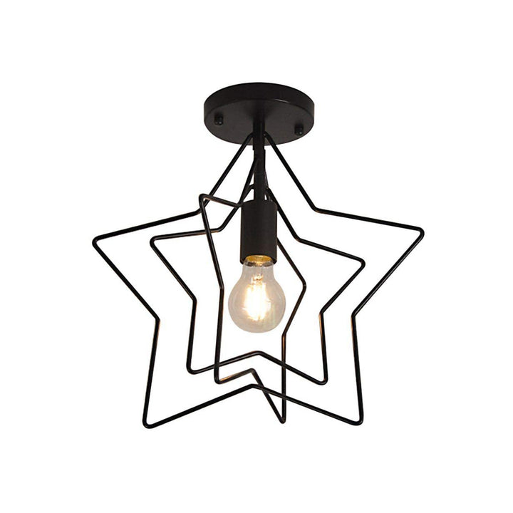 KCO Black Moravian Star Ceiling Light Fixture