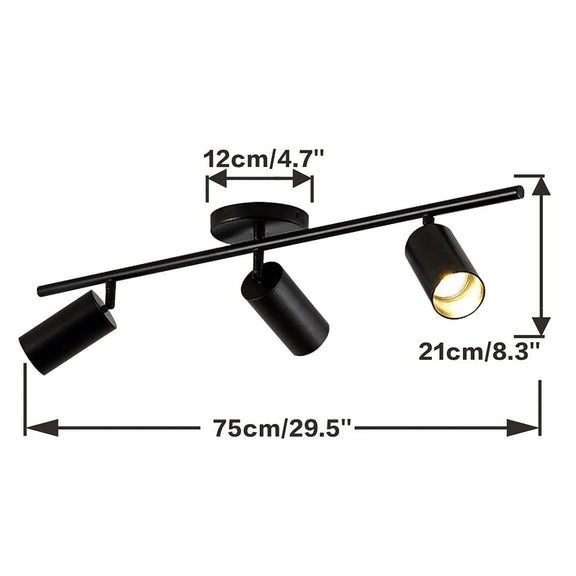 KCO Adjustable Spotlight 3Light Track Lighting Black (C9011) KCO Home