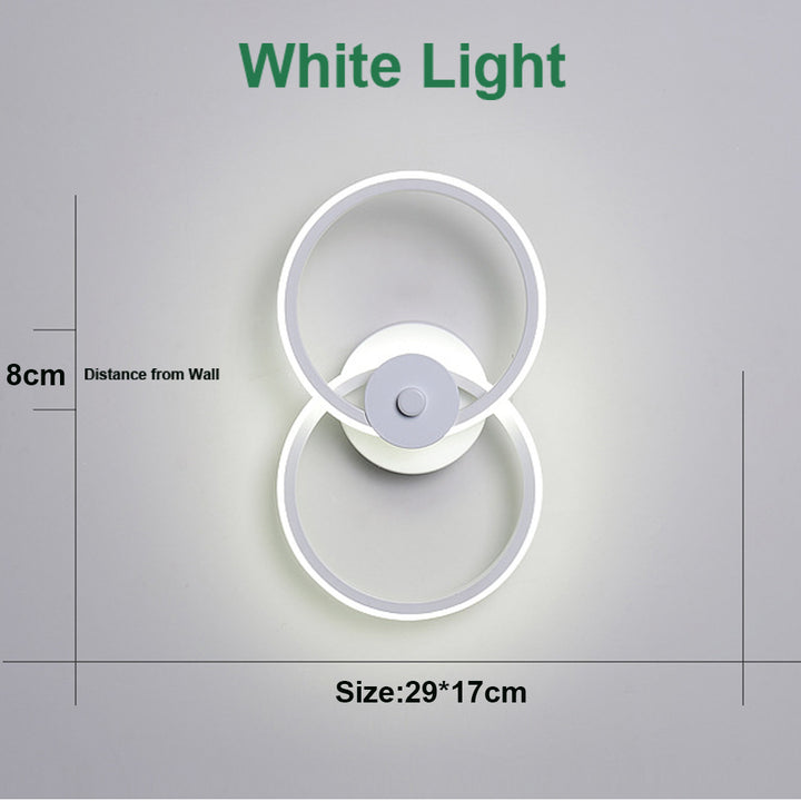 KCO Lighting white dual Loop LED Wall Sconce