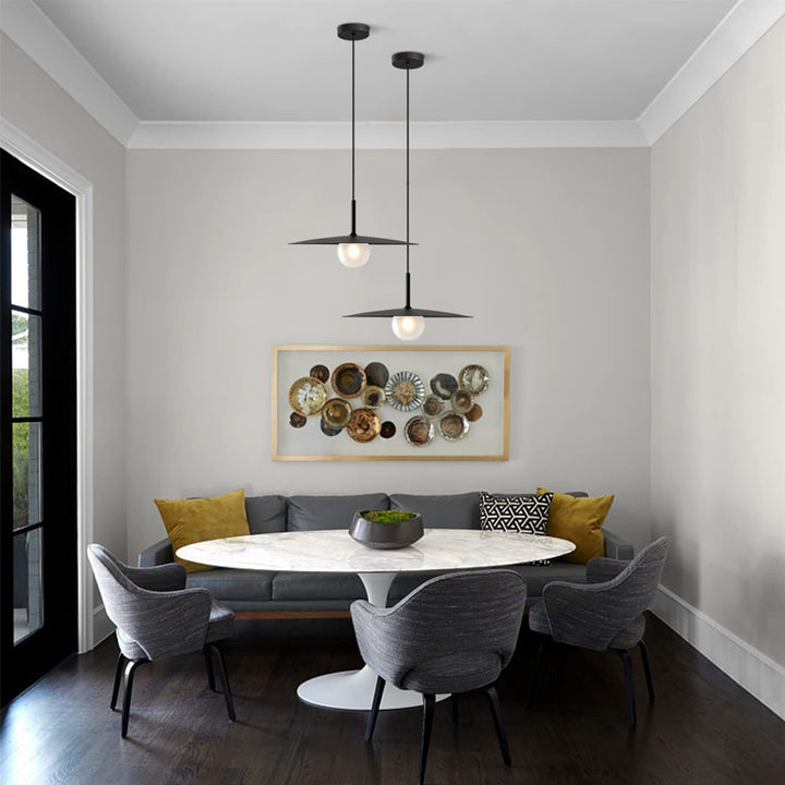 KCO Modern Black Disc Pendant Light (L7081)