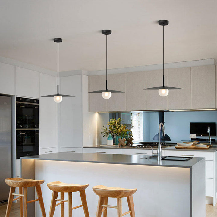 KCO Modern Black Disc Pendant Light (L7081)