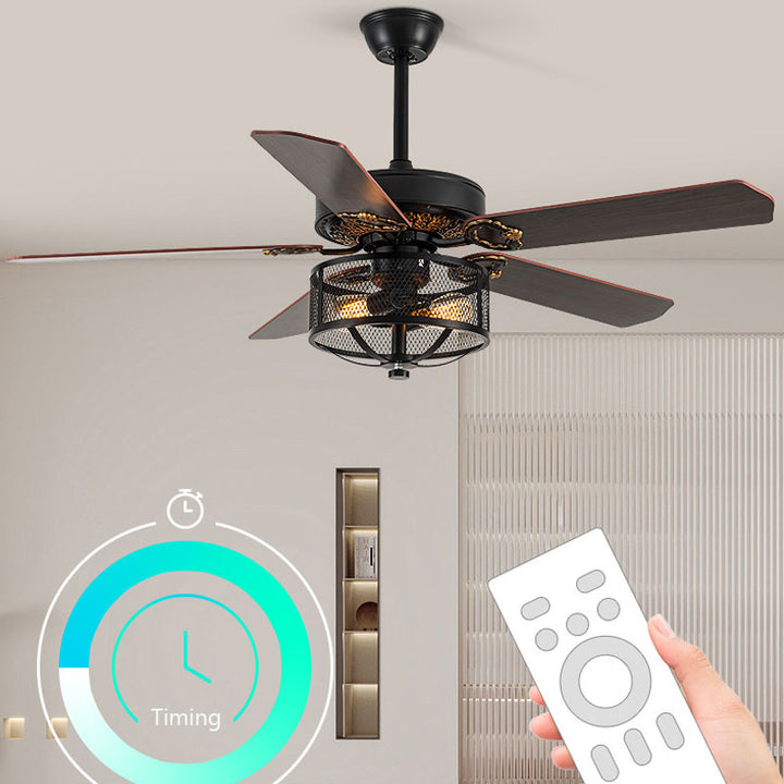 KCO Indoor Chandelier Ceiling Fan 5 Blades with Remote Control (L7110)