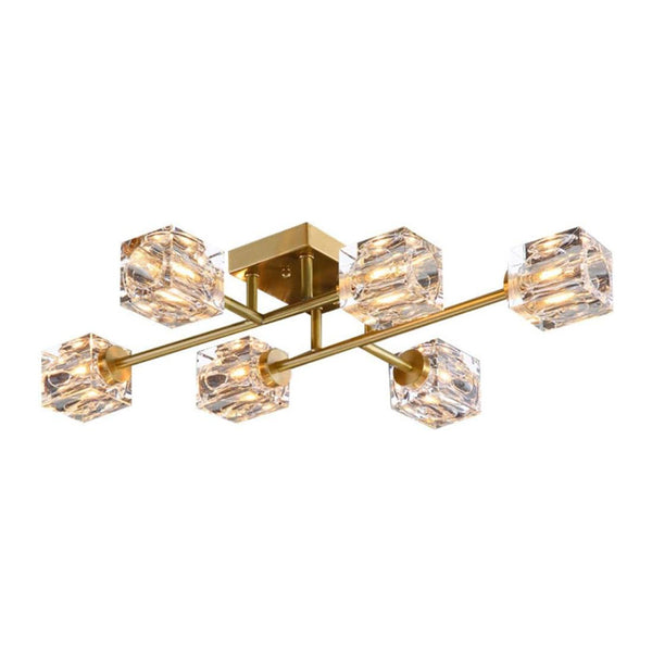 KCO K9 Crystal Semi Flush Mount Ceiling Light with 6 Lights (C9040)