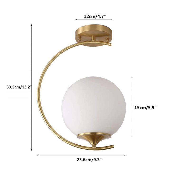 KCO Lighting Modern Gold Flush Mount Ceiling Light Fixture