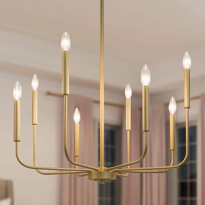 KCO 8-Light Vintage Gold Modern Chandelier Candle Light(L7125)