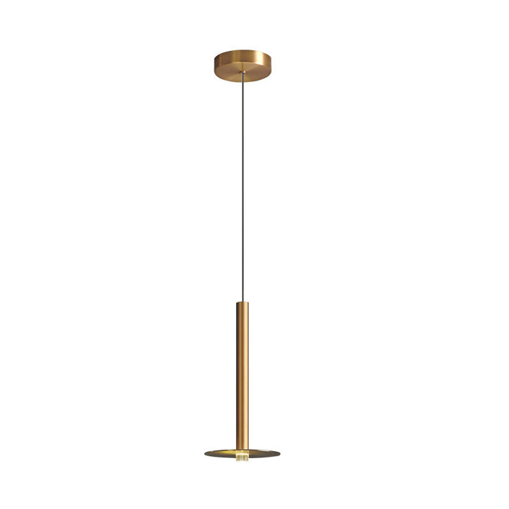 KCO Gold Metal Long Tube Led Pendant Light (L7098)