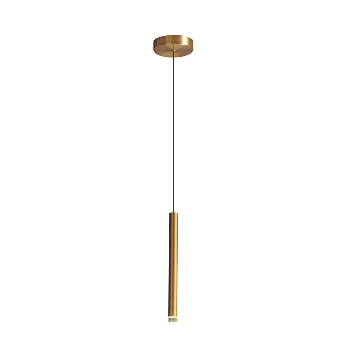 KCO Gold Metal Long Tube Led Pendant Light (L7098)