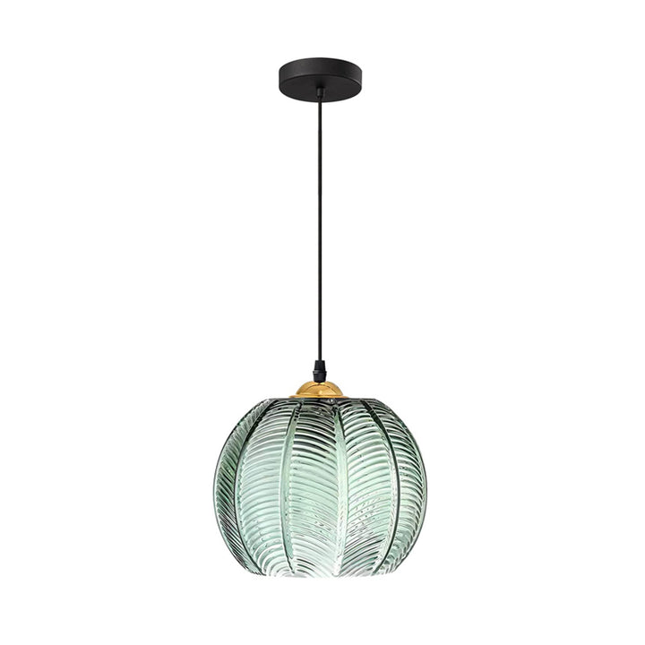 KCO Modern Nordic Ribbed Green Glass Pendant Light(L7138)