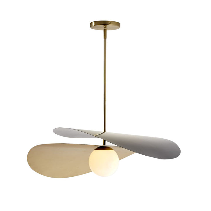 KCO Lighting Modern Hat Pendant Light, 2 Tone Brass Finish(L7102)