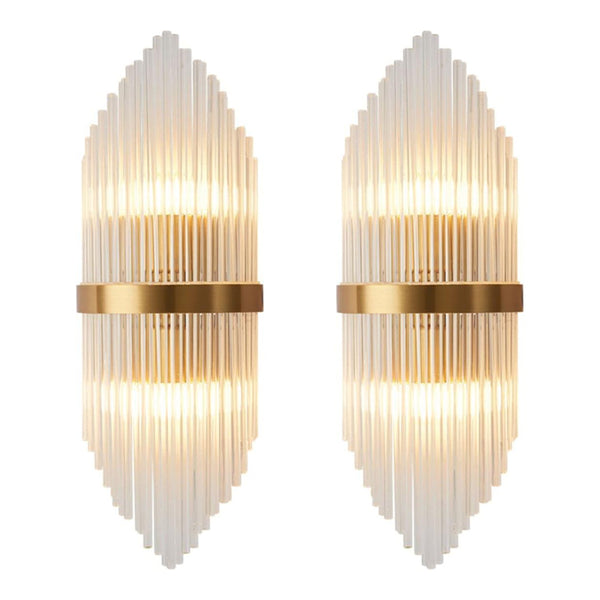 Modern Gold Crystal Wall Sconce 2 Pack (W8030)