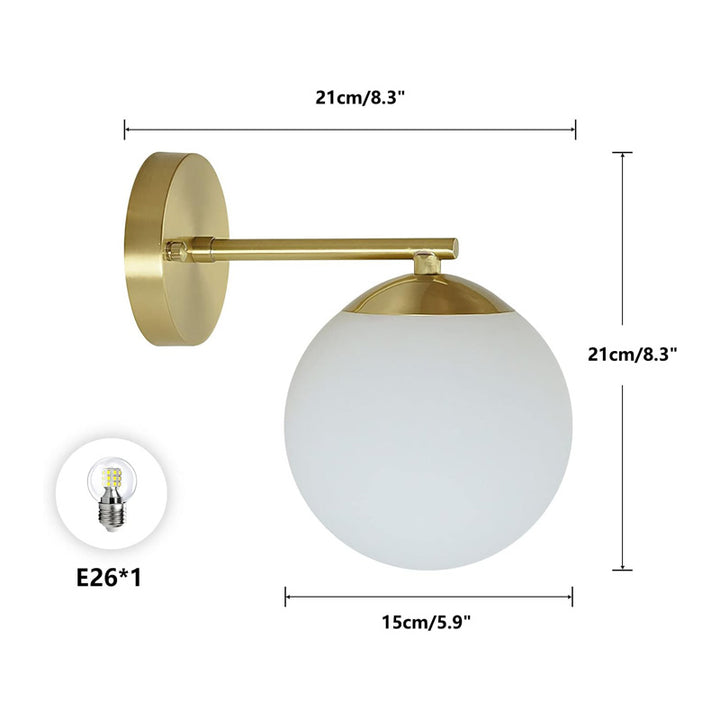 KCO Modern Minimalist Brass Gold Wall Lamp (W8064)