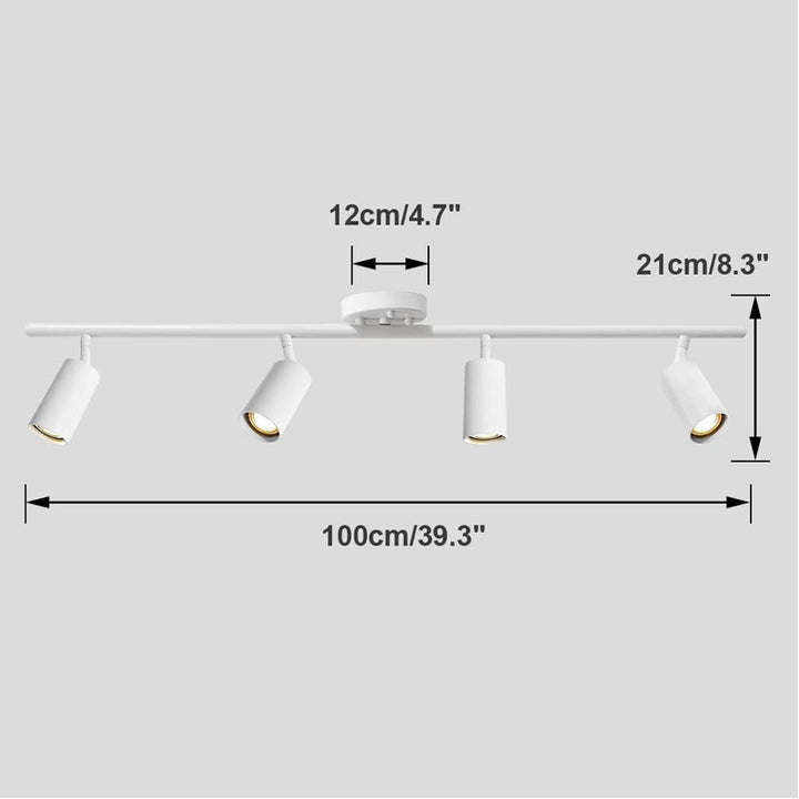 KCO Modern White Spotlight 4-Head Ceiling Light (C9025)